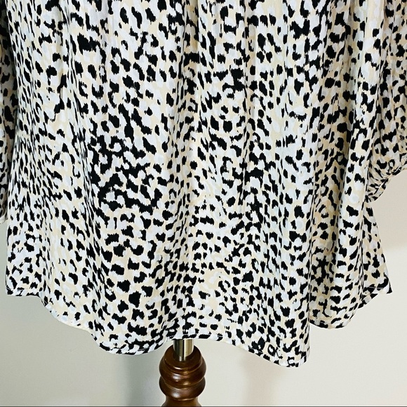 WITCHERY Womens Size 6 Ladies Animal Print Gathered Top Size 6 - Picture 4 of 16